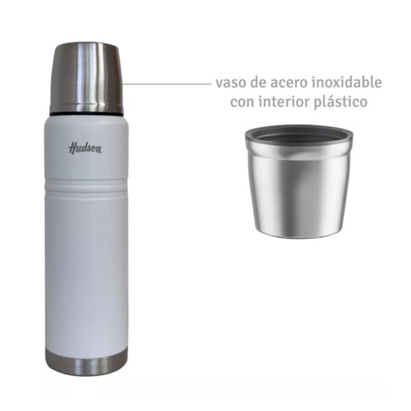 HUDSON TERMO ACERO 1 LITRO "BLANCO" - Imagen 2