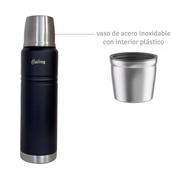 HUDSON TERMO ACERO 1 LT "NEGRO" - Imagen 2