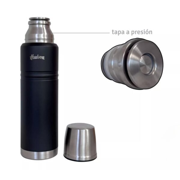 HUDSON TERMO ACERO 1 LT "NEGRO" - Imagen 3