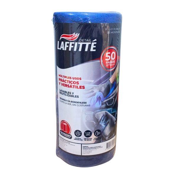 LAFFITTE ROLLO DE PAÑOS DE MICROFIBRAS 50 PAÑOS 30×30 - Imagen 3