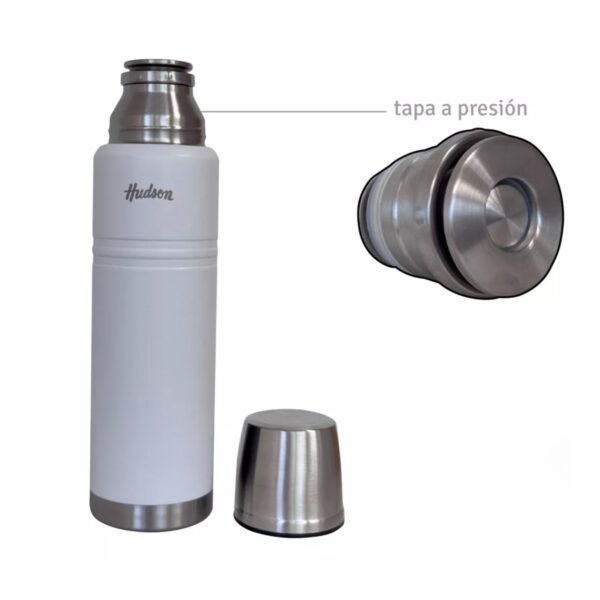 HUDSON TERMO ACERO 1 LITRO "BLANCO" - Imagen 4