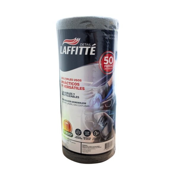 LAFFITTE ROLLO DE PAÑOS DE MICROFIBRAS 50 PAÑOS 30×30 - Imagen 4